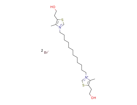 Molecular Structure of 321915-72-4 (1,12-Bis[4-methyl-5-(2-hydroxyethyl)thiazol-3-ium-3-yl]dodecane dibromide)
