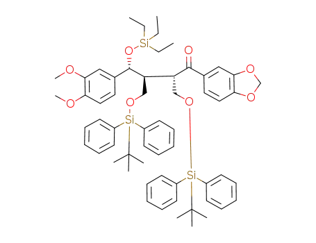 (1S,2R,3R)-2,3-bis[(tert-butyldiphenylsilyloxy)methyl]-1-(3,4-dimethoxyphenyl)-3-(3,4-methylenedioxybenzoyl)-1-(triethylsilyloxy)propane