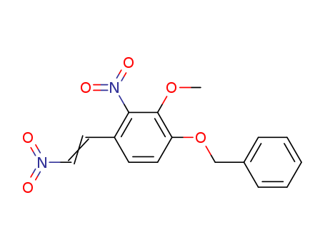 Benzene, 2-methoxy-3-nitro-4-(2-nitroethenyl)-1-(phenylmethoxy)-