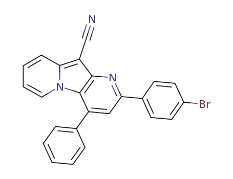 2-(p-bromophenyl)-4-phenylpyrido[2,3-b]indolizine-10-carbonitrile