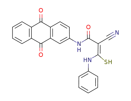 (E)-2-cyano-N-(9,10-dioxo-9,10-diydroanthracen-2-yl)-3-phenylamino-3-sulfanylacrylamide