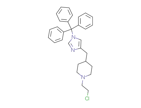 1-(2-chloro-ethyl)-4-(1-trityl-1<i>H</i>-imidazol-4-ylmethyl)-piperidine