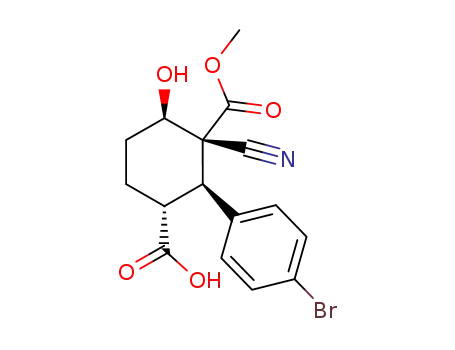 (1R,2R,3S,4R)-2-(4-bromophenyl)-3-cyano-4-hydroxy-3-(methoxycarbonyl)cyclohexanecarboxylic acid