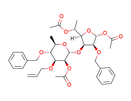 acetyl 3-O-allyl-2-O-acetyl-4-O-benzyl-α-D-rhamnopyranosyl-(1->3)-5-O-acetyl-2-O-benzyl-α-D-rhamnofuranoside
