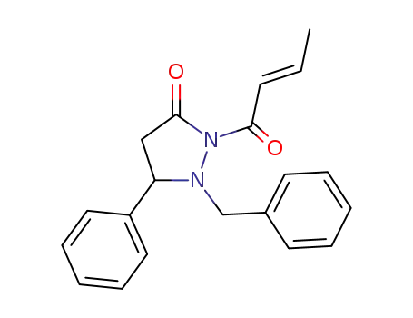1-benzyl-2-[(E)-2-butenoyl]-5-phenyl-pyrazolidin-3-one