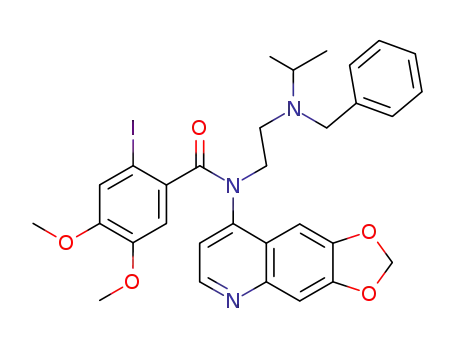 N-(6,7-methylenedioxyquinolin-4-yl)-N-[2-(N-benzyl-N-isopropylamino)ethyl]-2-iodo-4,5-dimethoxybenzamide