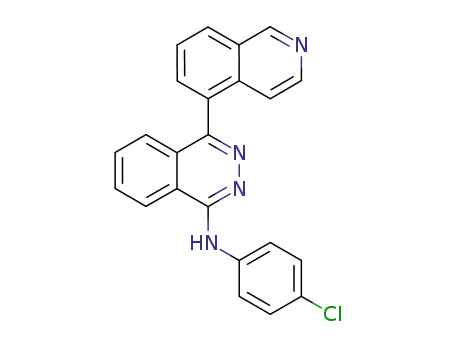 Molecular Structure of 878288-54-1 (1-Phthalazinamine, N-(4-chlorophenyl)-4-(5-isoquinolinyl)-)