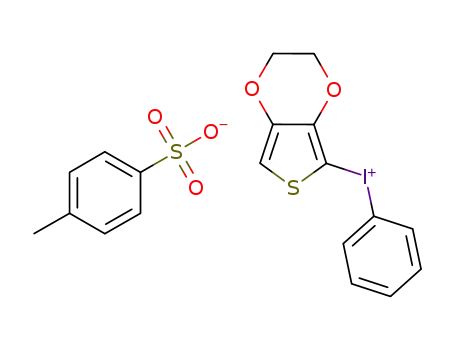 Molecular Structure of 1222887-22-0 ((2,3-dihydro-thieno[3,4-b][1,4]dioxin-5-yl)(phenyl)iodonium tosylate)