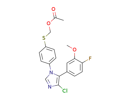 1-[4-(acetoxymethylsulfanyl)phenyl]-4-chloro-5-(4-fluoro-3-methoxyphenyl)imidazole