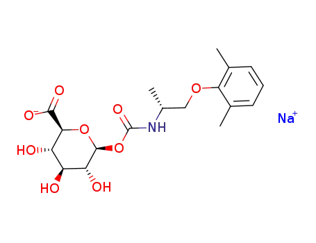 sodium (1'R,2S,3R,4R,5R,6R)-3,4,5-trihydroxy-6-[2(2,6-dimethylphenoxy)-1-methylethylaminocarbonyloxy]tetrahydro-2H-pyran-2-carboxylate