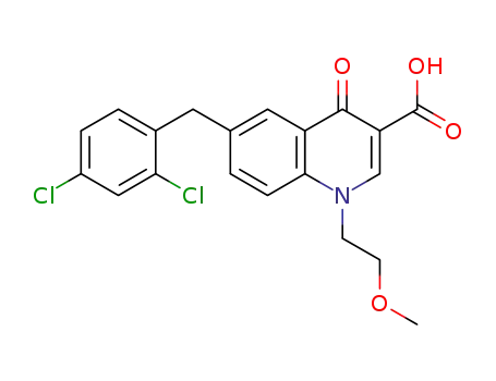 6-(2,4-dichlorobenzyl)-1-(2-methoxyethyl)-4-oxo-1,4-dihydroquinoline-3-carboxylic acid