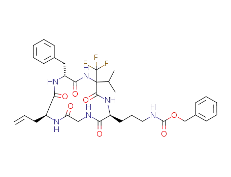[3-((2S,8S,11R)-8-Allyl-11-benzyl-14-isopropyl-3,6,9,12,15-pentaoxo-14-trifluoromethyl-1,4,7,10,13-pentaaza-cyclopentadec-2-yl)-propyl]-carbamic acid benzyl ester
