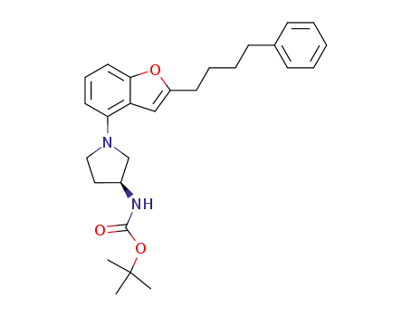 {1-[2-(4-phenyl-butyl)-benzofuran-4-yl]-pyrrolidin-3-yl}-carbamic acid <i>tert</i>-butyl ester