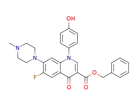 6-fluoro-1-(4-hydroxy-phenyl)-7-(4-methyl-piperazin-1-yl)-4-oxo-1,4-dihydro-quinoline-3-carboxylic acid benzyl ester