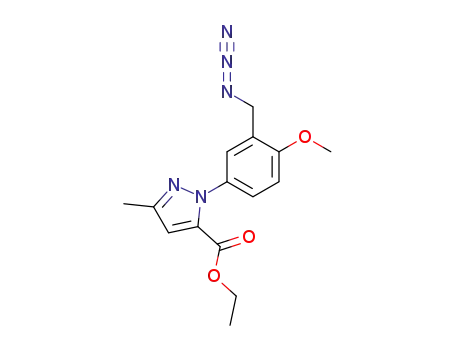 2-(3-azidomethyl-4-methoxy-phenyl)-5-methyl-2<i>H</i>-pyrazole-3-carboxylic acid ethyl ester