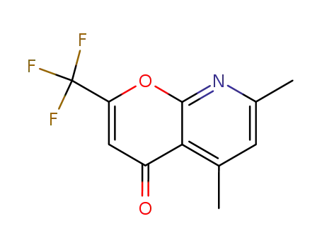 Molecular Structure of 540743-12-2 (4H-Pyrano[2,3-b]pyridin-4-one, 5,7-dimethyl-2-(trifluoromethyl)-)