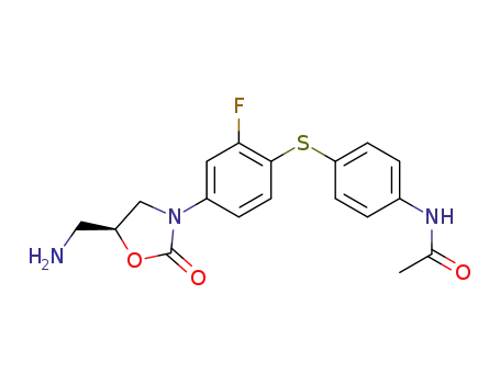 N-(4-{4-[(5S)-5-(aminomethyl)-2-oxo-1,3-oxazolidin-3-yl]-2-fluorophenylthio}phenyl)acetamide