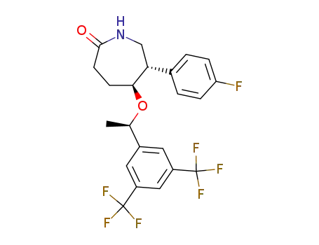 (5S,6S)-5-[(R)-1-(3,5-Bis-trifluoromethyl-phenyl)-ethoxy]-6-(4-fluoro-phenyl)-azepan-2-one