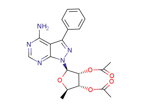 4-amino-1-(5-deoxy-2,3-diacetoxy-β-D-ribofuranosyl)-3-phenylpyrazolo[3,4-d]pyrimidine
