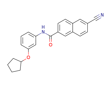 2-Naphthalenecarboxamide, 6-cyano-N-[3-(cyclopentyloxy)phenyl]-