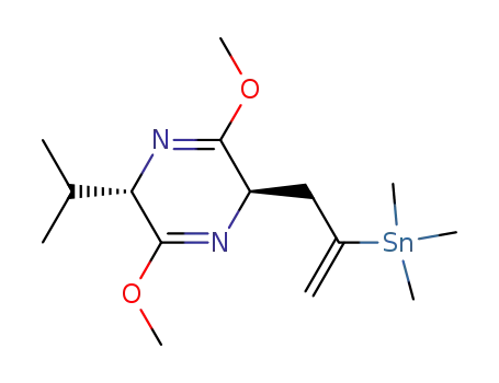 (2R,5S)-2,5-dihydro-3,6-dimethoxy-5-(1-methylethyl)-2-(2-trimethylstannyl-2-propen-1-yl)pyrazine