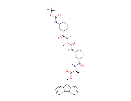 (S)-2-[((1S,3R)-3-{(S)-2-[((1S,3R)-3-tert-Butoxycarbonylamino-cyclohexanecarbonyl)-methyl-amino]-propionylamino}-cyclohexanecarbonyl)-methyl-amino]-propionic acid 9H-fluoren-9-ylmethyl ester