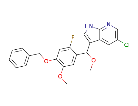 3-[(4-benzyloxy-2-fluoro-5-methoxy-phenyl)-methoxy-methyl]-5-chloro-1H-pyrrolo[2,3-b]pyridine