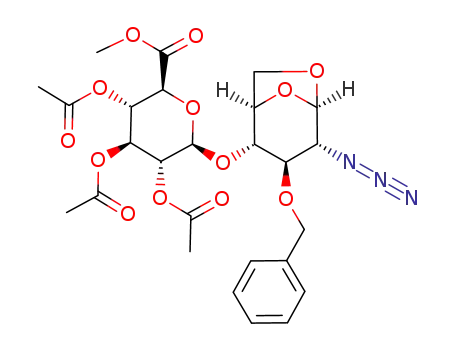 1,6-anhydro-2-azido-3-O-benzyl-2-deoxy-4-O-(methyl 2,3,4-tri-O-acetyl-β-D-glucopyranosyluronate)-β-D-glucopyranose