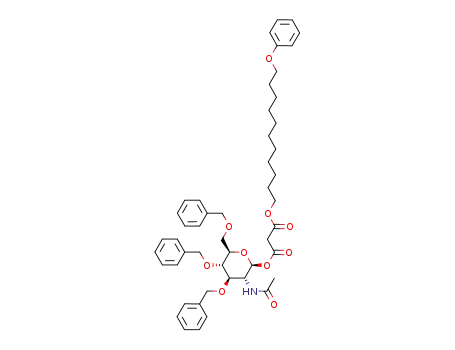 3,4,6-tri-O-benzyl-2-acetamido-2-deoxy-β-D-glucopyranosyl 11-phenoxyundecyl malonate