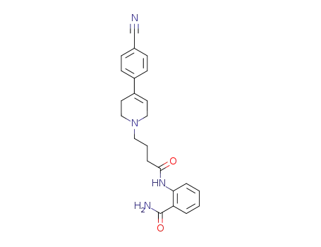 2-{4-[4-(4-cyano-phenyl)-3,6-dihydro-2<i>H</i>-pyridin-1-yl]-butyrylamino}-benzamide