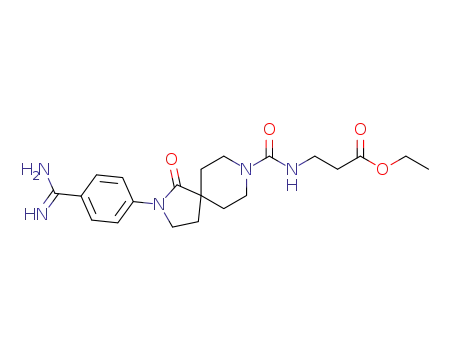3-{[2-(4-carbamimidoylphenyl)-1-oxo-2,8-diazaspiro[4.5]decane-8-carbonyl]amino}propionic acid ethyl ester
