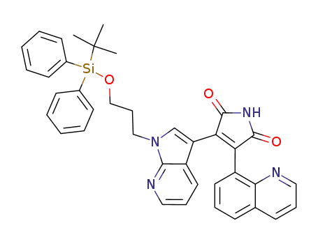 3-{1-[3-(<i>tert</i>-butyl-diphenyl-silanyloxy)-propyl]-1<i>H</i>-pyrrolo[2,3-<i>b</i>]pyridin-3-yl}-4-quinolin-8-yl-pyrrole-2,5-dione