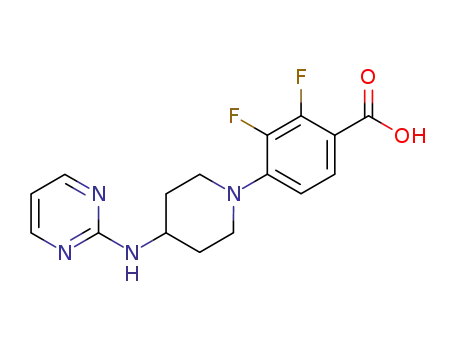 2,3-difluoro-4-{4-(pyrimidin-2-ylamino)piperidin-1-yl}benzoic acid