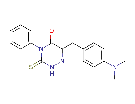 1,2,4-Triazin-5(2H)-one,
6-[[4-(dimethylamino)phenyl]methyl]-3,4-dihydro-4-phenyl-3-thioxo-