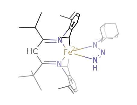 (CH(C(C(CH3)3)NC6H3(CH(CH3)2)2)2)Fe(η2-NHNN(1-adamantyl))