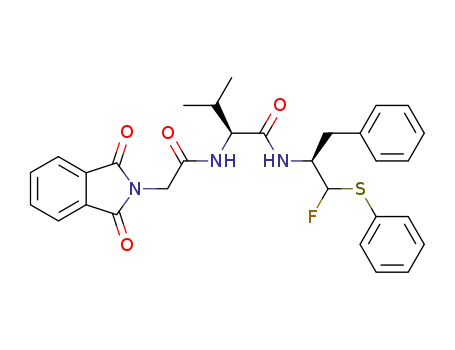 N-(1-benzyl-2-fluoro-2-phenylsulfanyl-ethyl)-2-[2-(1,3-dioxo-1,3-dihydro-isoindol-2-yl)acetylamino]-3-methyl-butyramide