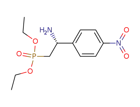 Molecular Structure of 827321-07-3 (Phosphonic acid, [(2R)-2-amino-2-(4-nitrophenyl)ethyl]-, diethyl ester)