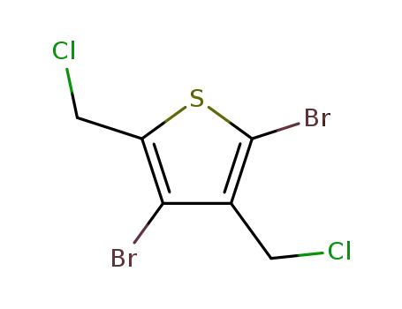 Molecular Structure of 7311-54-8 (Thiophene, 2,4-dibromo-3,5-bis(chloromethyl)-)