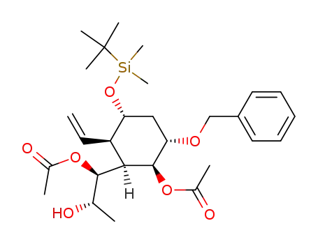 (1S,2S,3R,4R,5R)-2-acetoxy-1-benzyloxy-5-(tert-butyldimethylsilyloxy)-3-[(1'S,2'S)-1'-acetoxy-2'-hydroxypropyl]-4-vinylcyclohexane