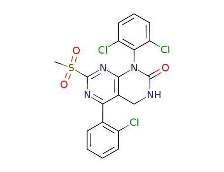 5-(2-chloro-phenyl)-1-(2,6-dichloro-phenyl)-7-methanesulfonyl-3,4-dihydro-1<i>H</i>-pyrimido[4,5-<i>d</i>]pyrimidin-2-one