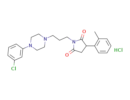 N-[3-{4-(3-chlorophenyl)-piperazin-1-yl}-propyl]-3-(2-methylphenyl)-pyrrolidine-2,5-dione hydrochloride