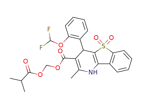 3-(isobutyryloxy)methyl 4-[2-(difluoromethoxy)phenyl]-2-methyl-5,5-dioxo-1,4-dihydrobenzothieno[3,2-b]pyridine-3-carboxylate