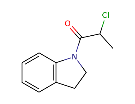 Molecular Structure of 107236-27-1 (1H-Indole, 1-(2-chloro-1-oxopropyl)-2,3-dihydro- (9CI))