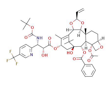 (1S,2S,3R,4S,5R,8R,9S,10R,13S)-4-acetoxy-2-benzoyloxy-5,20-epoxy-1-hydroxy-9,10-[(1S)-2-propenylidenedioxy]tax-11-en-13-yl (2R,3S)-3-(tert-butoxycarbonylamino)-2-hydroxy-3-(5-trifluoromethyl-2-pyridyl)propionate