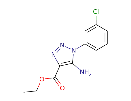Molecular Structure of 28924-60-9 (5-Amino-1-(3-chlorophenyl)-1H-1,2,3-triazole-4-carboxylicacid ethyl ester)