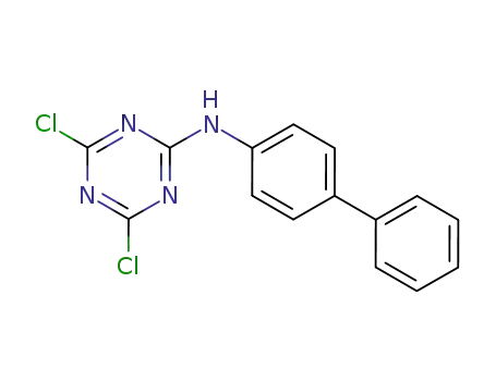 Molecular Structure of 30369-86-9 (N-(biphenyl-4-yl)-4,6-dichloro-1,3,5-triazin-2-amine)