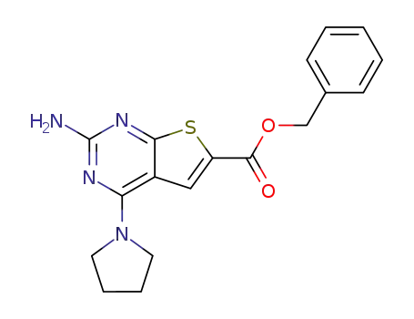 benzyl 2-amino-4-pyrrolidinothieno[2,3-d]pyrimidine-6-carboxylate