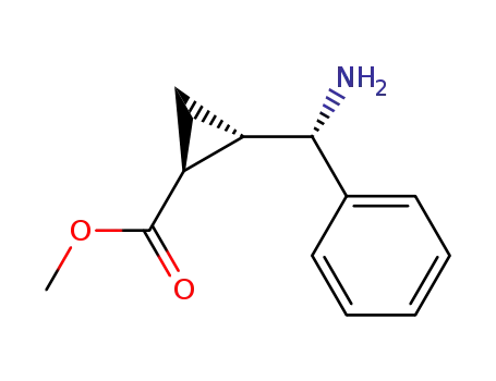 Molecular Structure of 850089-11-1 ((1S,2S)-2-((S)-Amino-phenyl-methyl)-cyclopropanecarboxylic acid methyl ester)