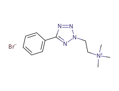 Molecular Structure of 1219537-19-5 (trimethyl-2-(5-phenyl-2H-tetrazol-2-yl)ethylammonium bromide)