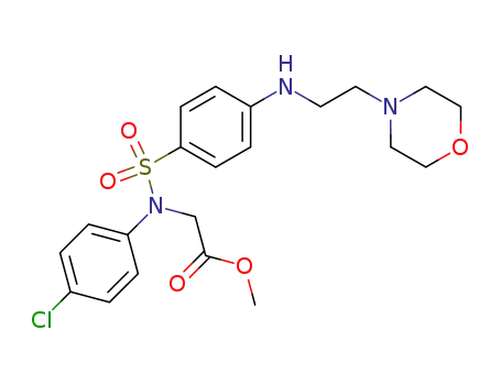 {(4-chloro-phenyl)-[4-(2-morpholin-4-yl-ethylamino)-benzenesulfonyl]-amino}-acetic acid methyl ester
